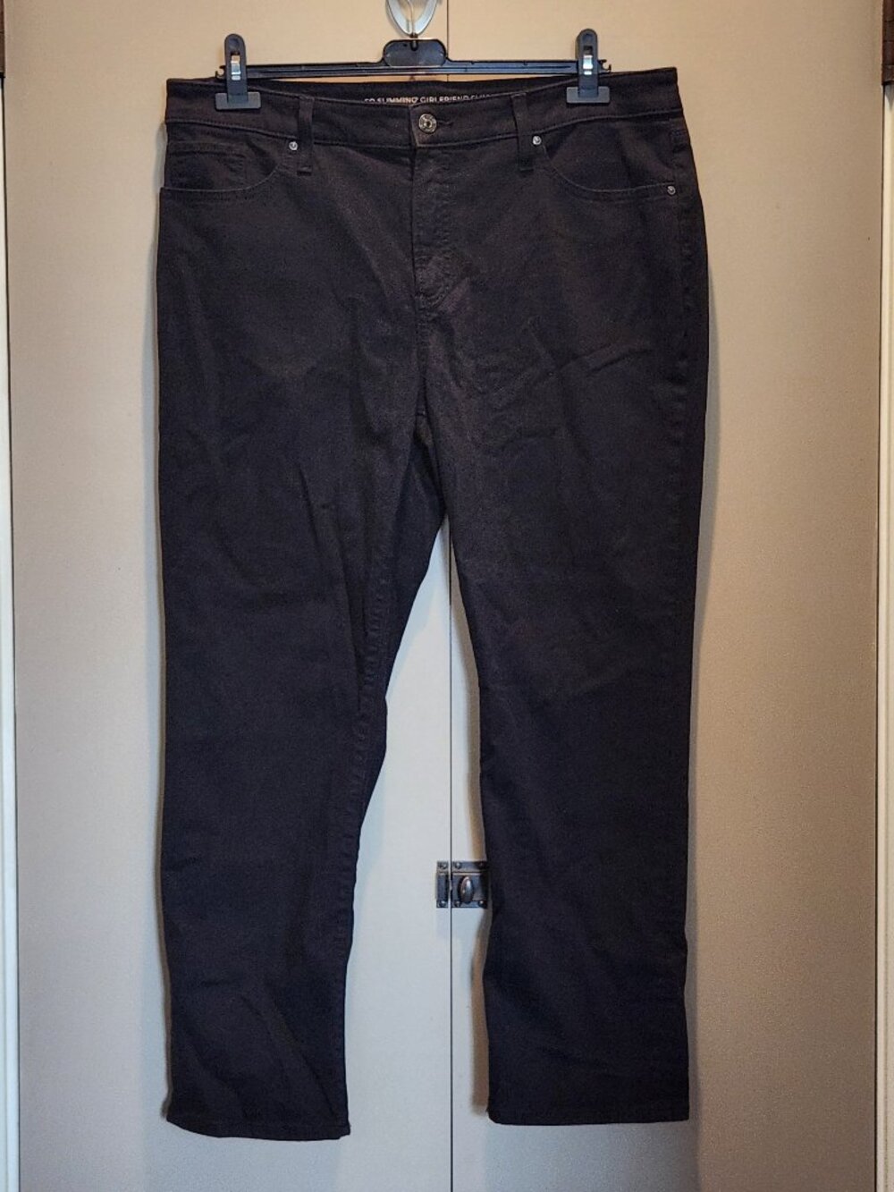 Chico's So Slimming Girlfriend Slim Leg Black Jeans 14 PETITE/2.5 PETITE
